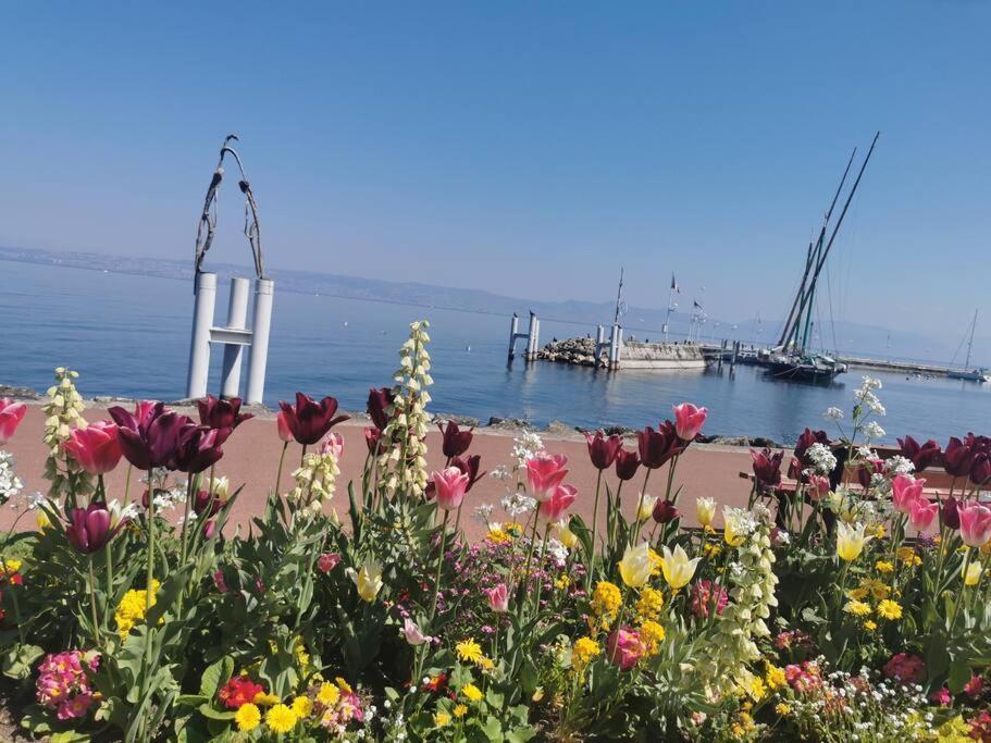 Appartement Vue Sur Le Golf Et Le Lac Leman Publier Eksteriør billede